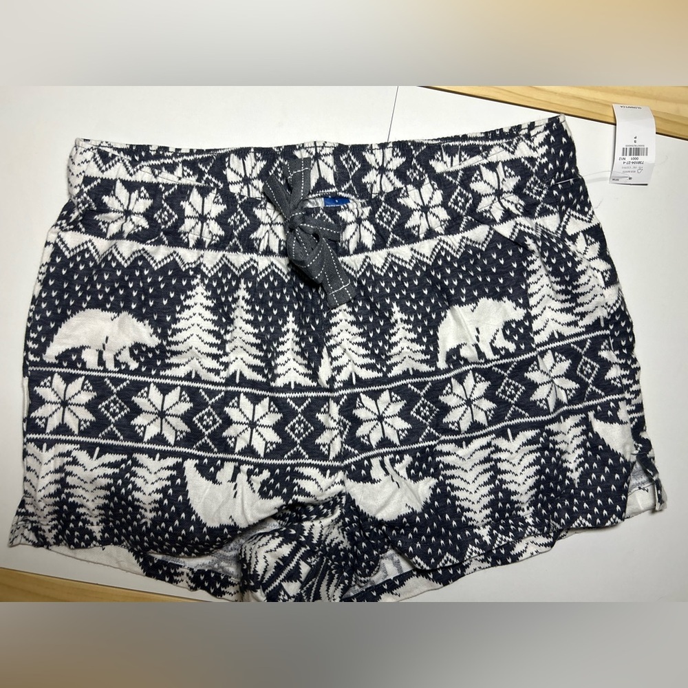 Old Navy High Waist Black and White Patterned Shorts